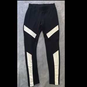 Bebe black and white leggings